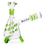Glass Pipe with Feet Green SG14 15cm