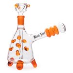 Glass Pipe with Feet Orange SG14 15cm