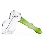 Hand Water Pipe with Kickhole Hammer Green 13,5cm
