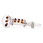 Glass Pipe with Clamp & Acti. Carbon Filter Amber SG19 17cm