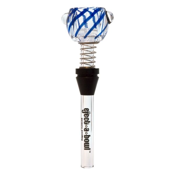 Eject-a-Bowl Glass 9mm Regular Bowl Twisted Blue