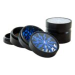 Aluminum Grinder 4-Part 62mm Black/Blue