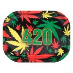Metal Rolling Tray Small 18x14cm 420 Rasta